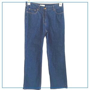 Van Heusen Women's Blue Stretch Denim Jeans Straight Leg Sz. 4 Regular Dark Wash